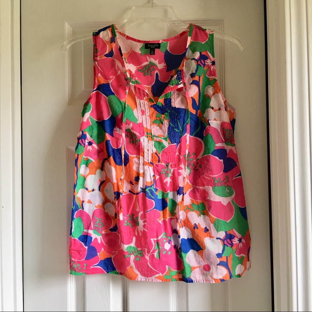 HP 🎉Beautiful Talbots vibrant floral tank top!!